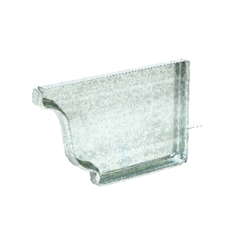 Amerimax Home Products Amerimax 0.5 in. H X 3.5 in. W X 5 in. L Metallic Galvanized Steel K Right End Cap 29206